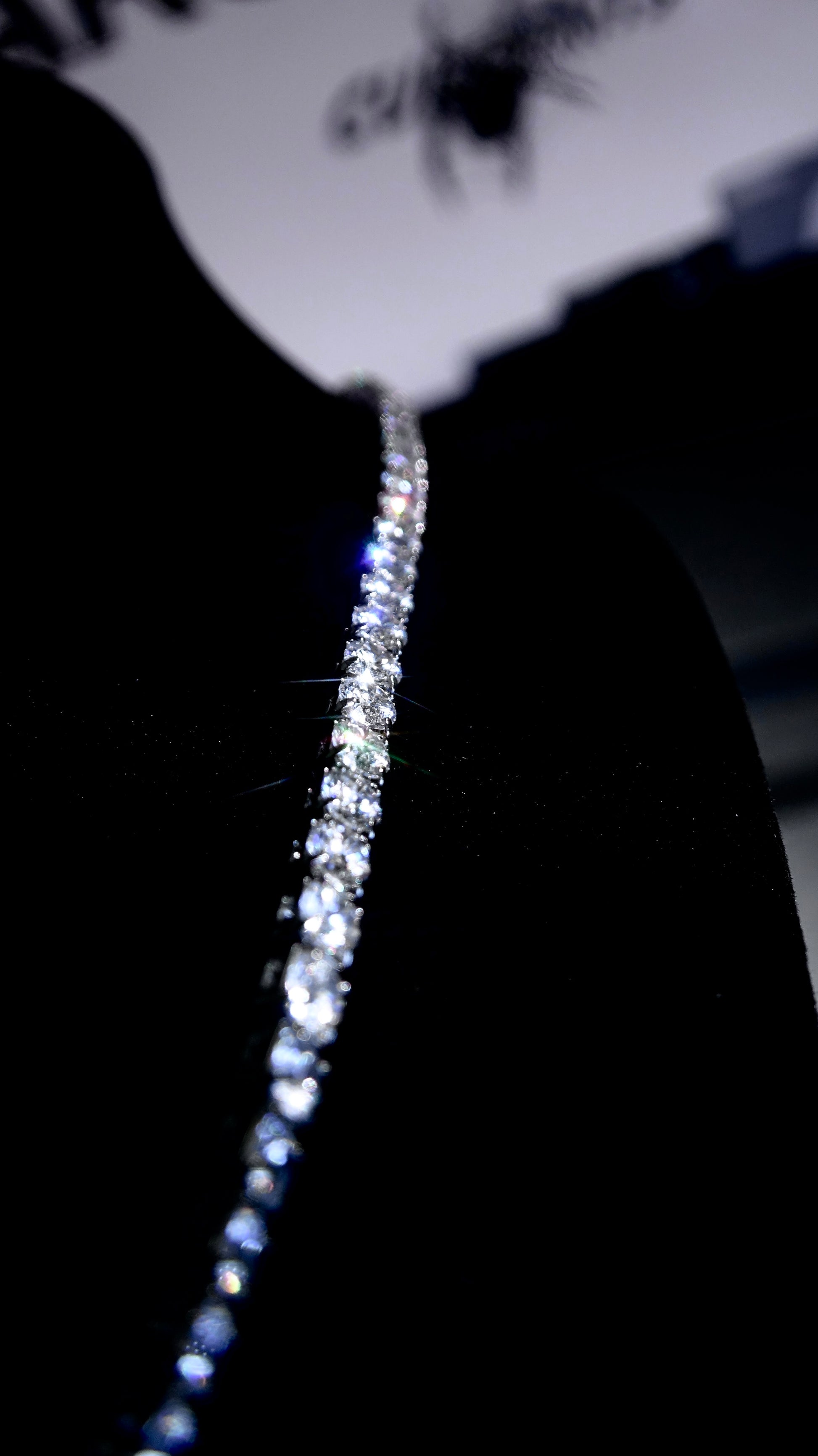 Moissanite Cross Tennis Chain Necklace