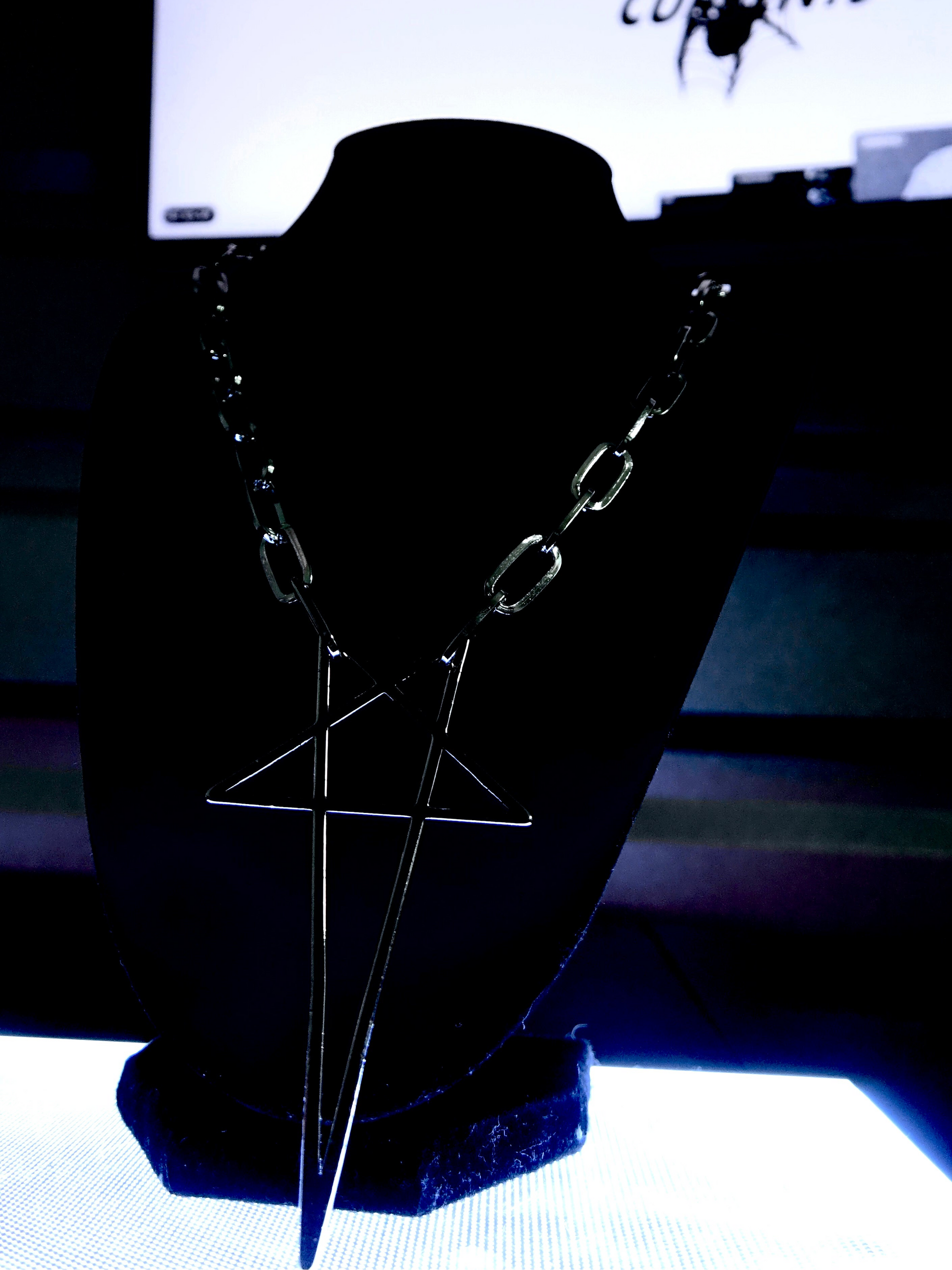 Chrome Star Chain Necklace