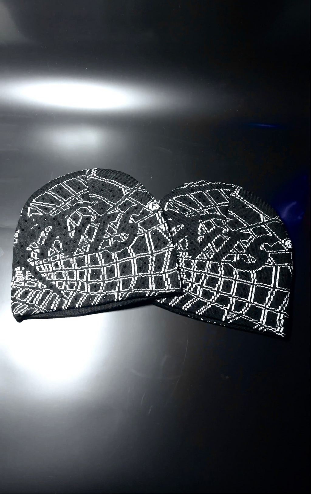 Rhinestone Spider x Web Beanie