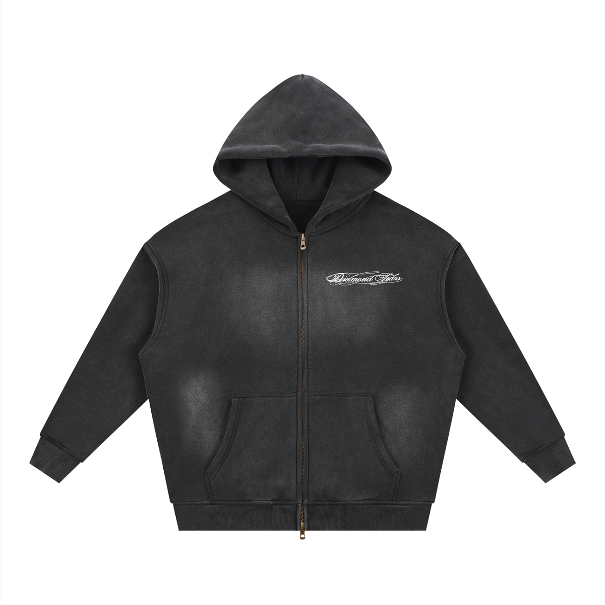 Sunfade Zipper Boxy Hoodie