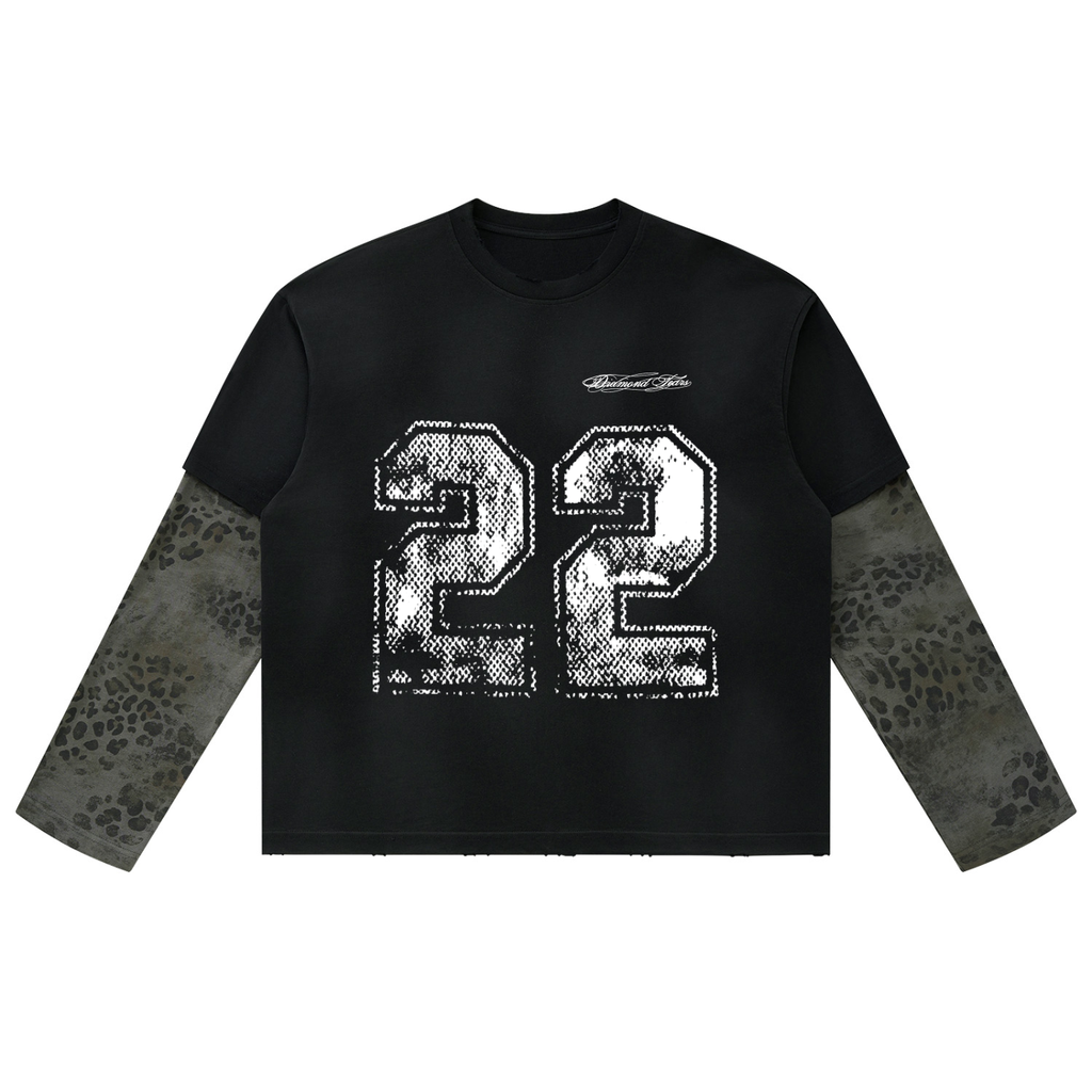 Vintage Leopard Panled Layer Tee