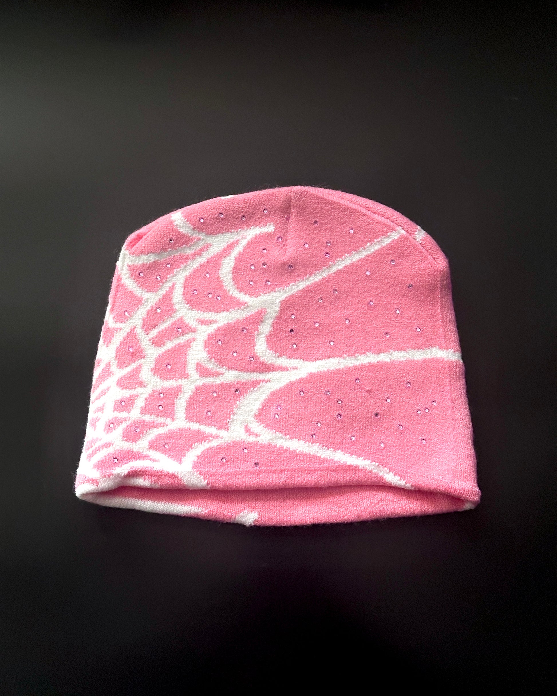 Rhinestone Web Beanie