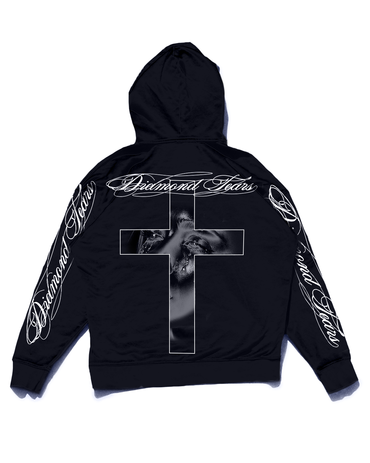 (NEW) Diamond Tears Cross Hoodie