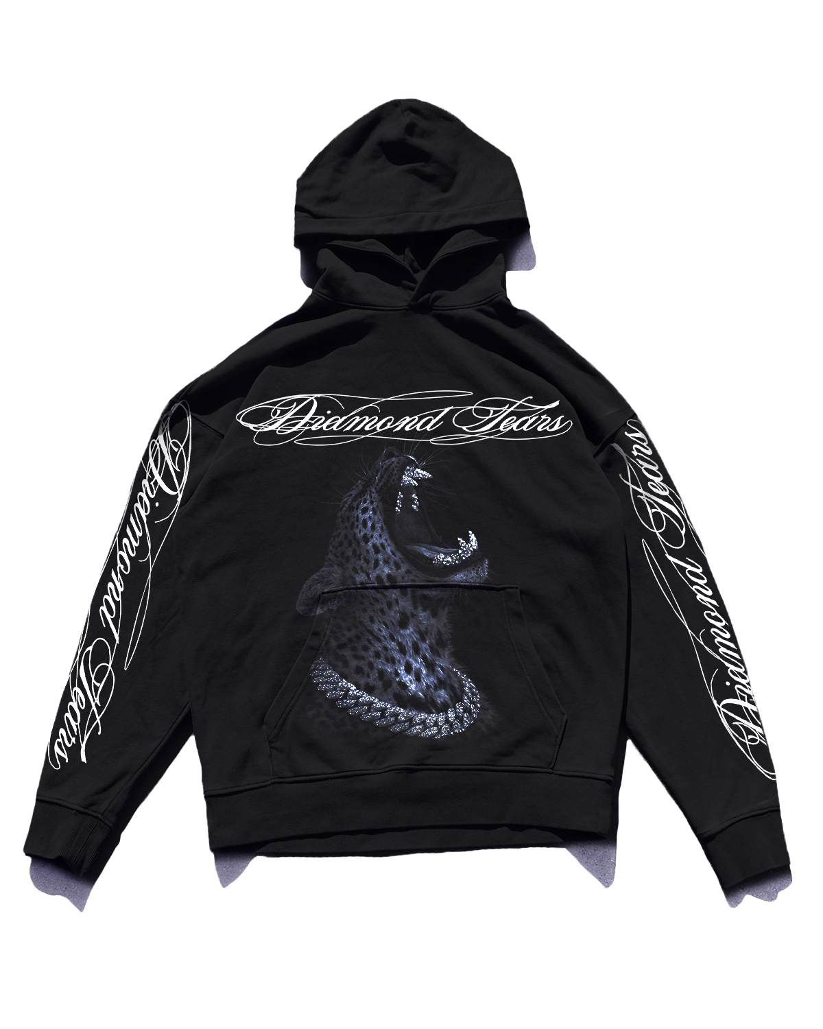 (NEW) Diamond Tears Snow Leopard Hoodie