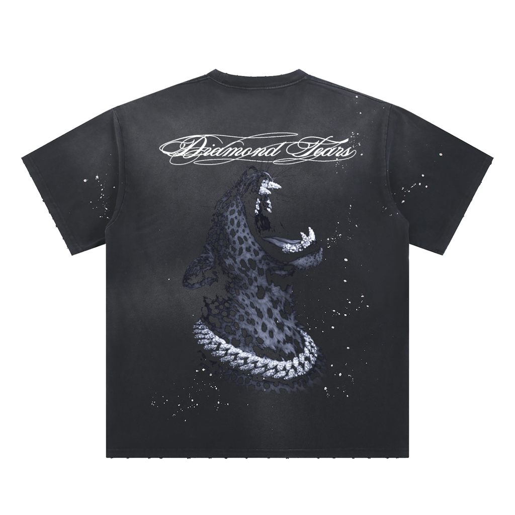 Hand-Frayed Sunfade Paint Splatter T-Shirt