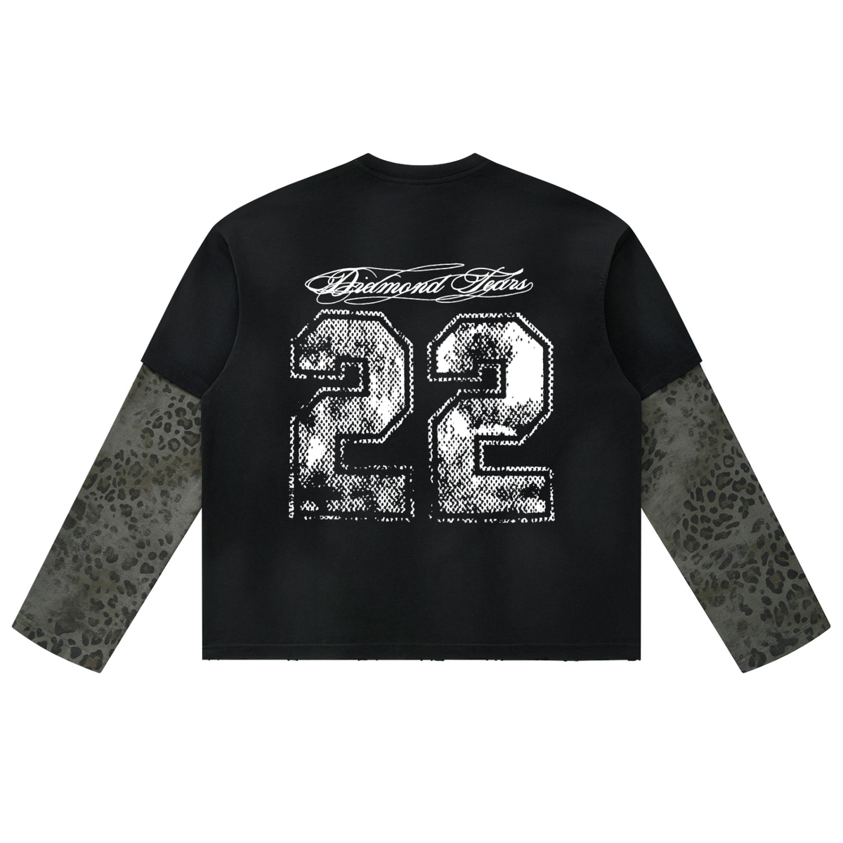 Vintage Leopard Panled Layer Tee